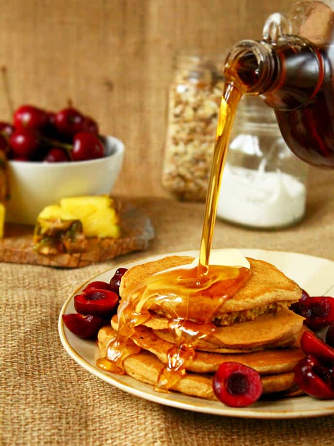The Best Healthy Vegan Pancakes - Vegan or otherwise, these are the best pancakes I've ever eaten. {ilovevegan.com}