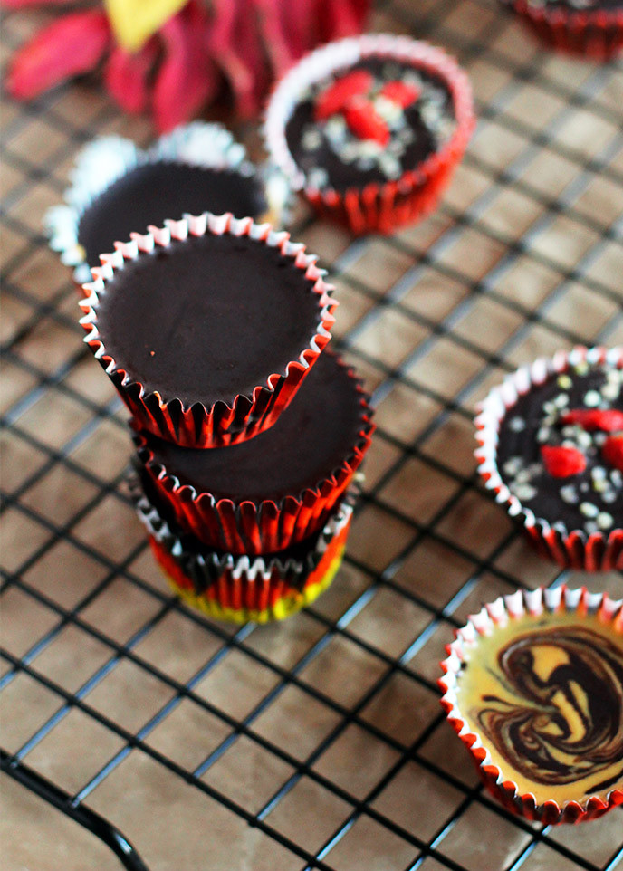 5 Ingredient Coconut Oil Chocolate Peanut Butter Cups {Ready in 30 minutes or less!}