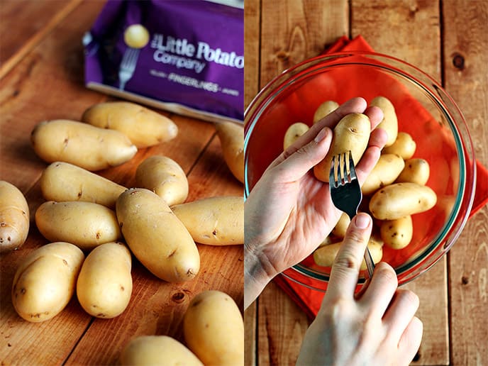Two Bite Vegan Baked Potatoes {Loaded & Tex-Mex} w/ @LittlePotatoCo Creamers - ilovevegan.com #vegan #glutenfree #potatoes #creamers #littlepotatoco