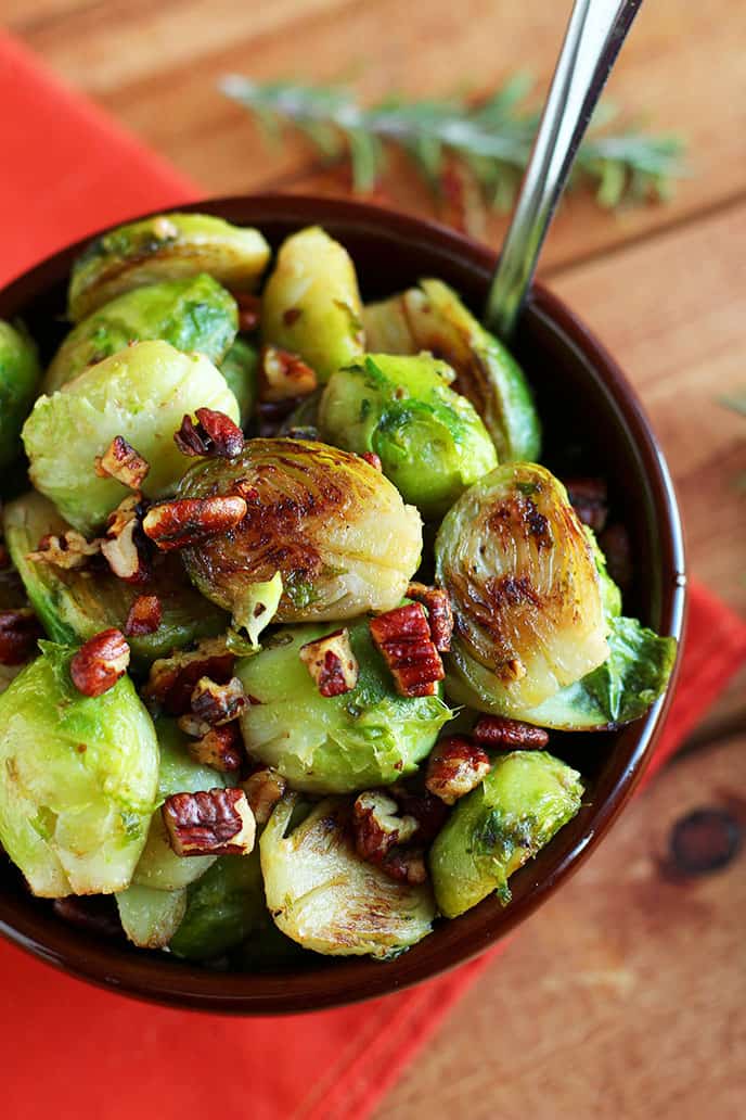 Pecan Butter Brussels Sprouts