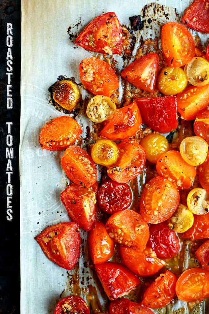 Simple Roasted Tomato Sauce and Garlic Toast - ilovevegan.com