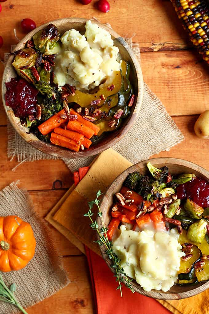 Roasted Vegan Thanksgiving Bowl