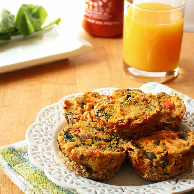 Vegan Spinach & Mushroom Mini Quiches | Step-by-step recipe for vegan, gluten free, and nut free (optional) quiches. This a nutritious all-in-one meal that can be served any time of day! | ilovevegan.com