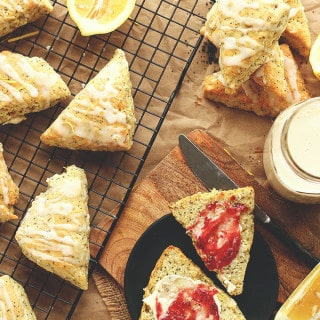 Vegan Lemon Poppy Seed Scones - ilovevegan.com