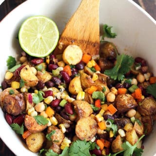 Tex-Mex Three Bean Potato Salad - ilovevegan.com