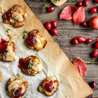Vegan Thanksgiving-Style Smashed Potatoes - ilovevegan.com