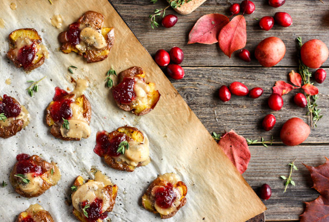 Vegan Thanksgiving-Style Smashed Potatoes - ilovevegan.com