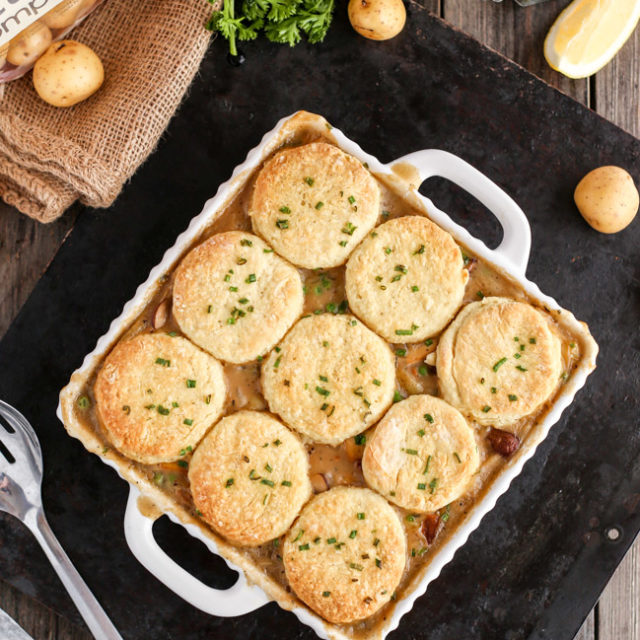Vegetable Pot Pie with Vegan Biscuits - ilovevegan.com