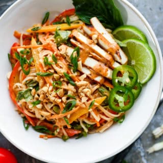 Vegan Almond Butter Noodles - ilovevegan.com