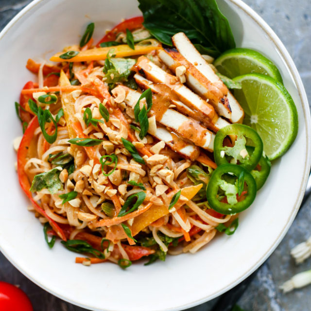 Vegan Almond Butter Noodles - ilovevegan.com