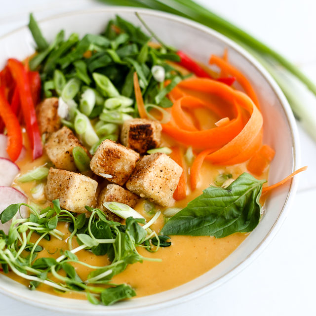 Creamy Vegan Red Coconut Curry Soup - ilovevegan.com