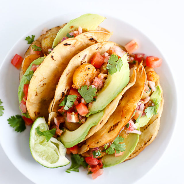 Vegan Potato Tacos (Tacos de Papa) - ilovevegan.com